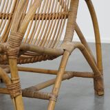 Rattan Armchair by Rohé Noordwolde, 1950