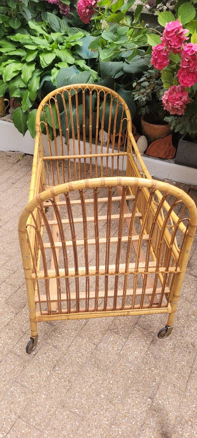 60s rattan children's bed