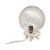 Space Age lamp with spherical bubble glass shade, Germany 1970s.