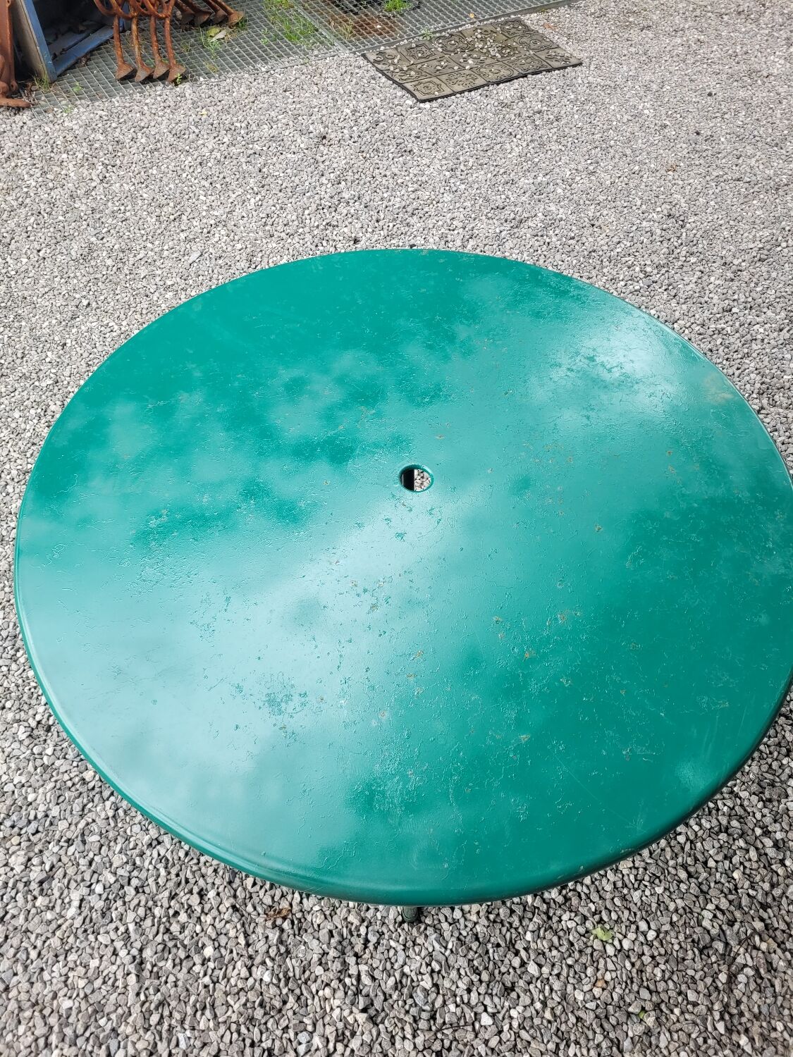Wrought iron garden table
