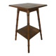 1960 carved bamboo wood side table, pedestal table