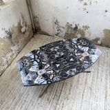 90s coffee table with Agate stone effect.