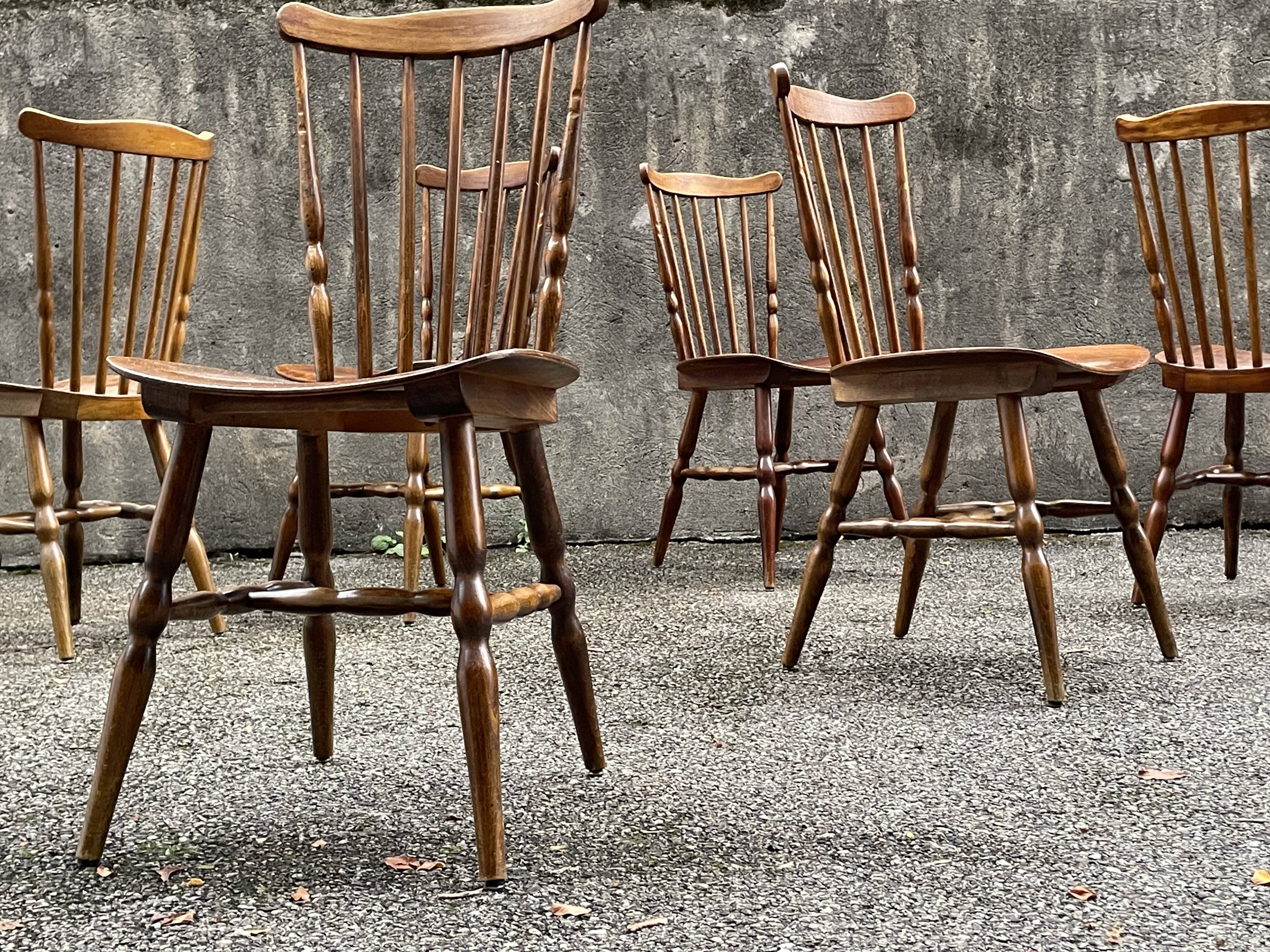 Set of 6 Baumann bistro chairs