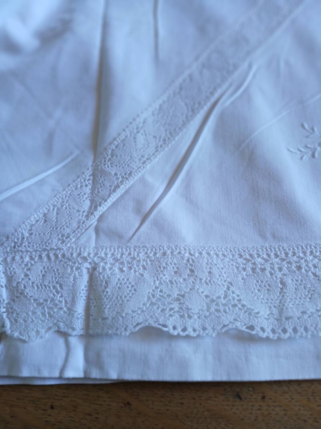 Antique embroidered duvet cover