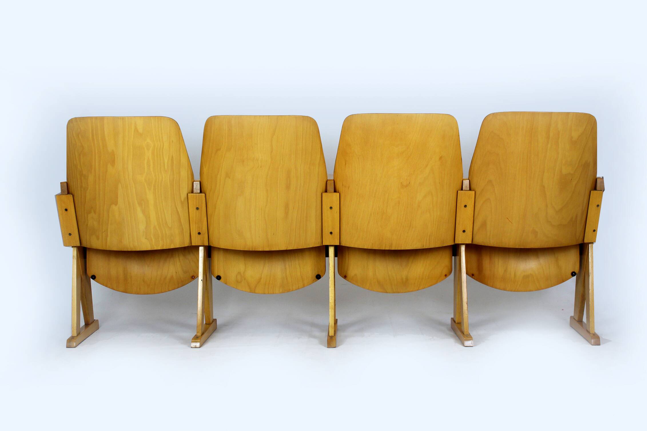 Chaises de cinéma vintage de Ton, années 1960, ensemble de 7
