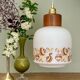 Suspension globe vintage années 70 en opaline