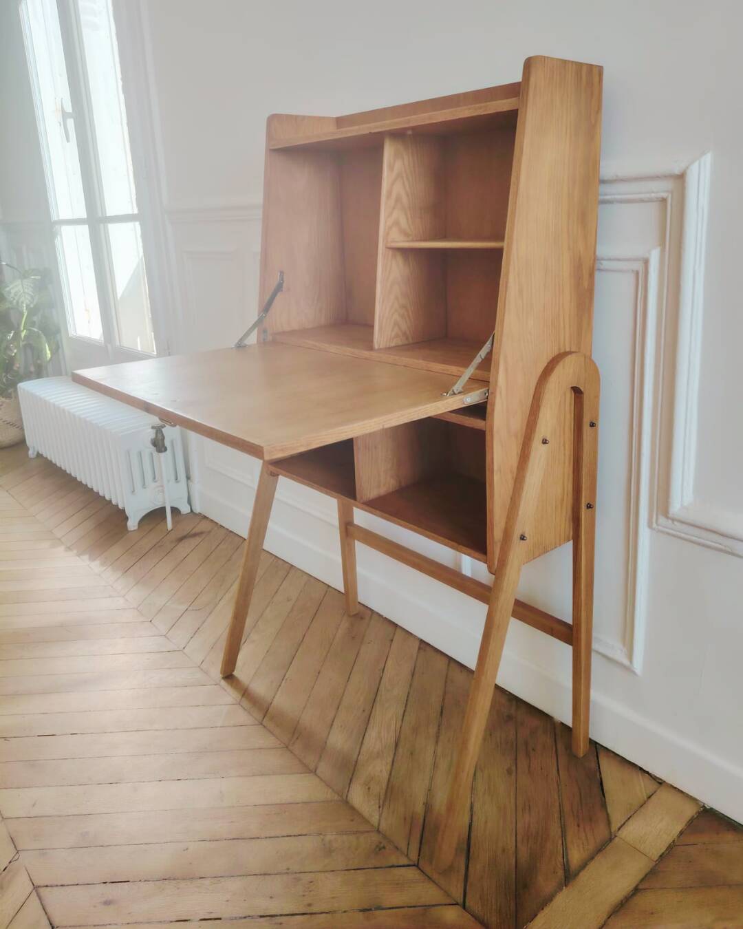 Renovated vintage Scandinavian secretary, 1950s-60s.