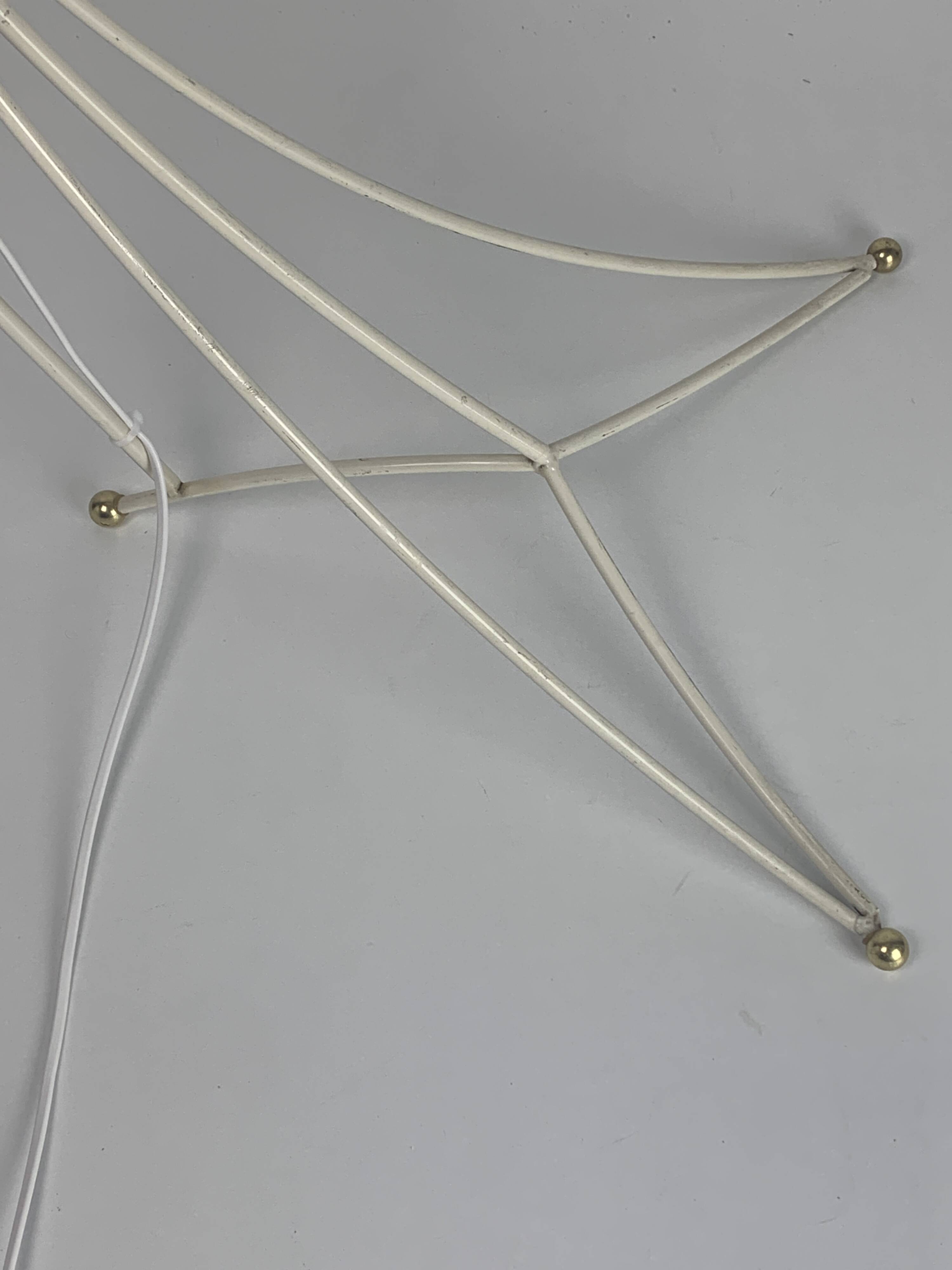 Midcentury French rockabilly lantern low floor lamp, 1950s