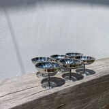 6 large stainless steel bowls 1970