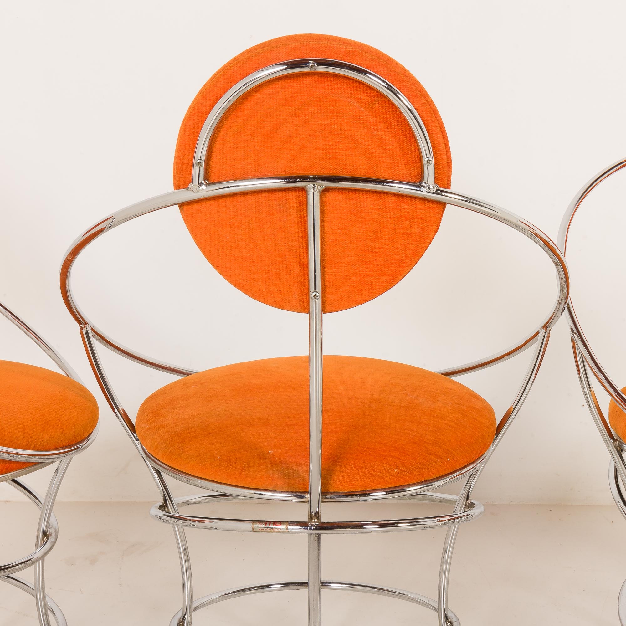 Table à manger space age italienne avec 4 chaises attribuées à Giotto Stoppino, années 1970.