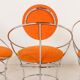 Table à manger space age italienne avec 4 chaises attribuées à Giotto Stoppino, années 1970.