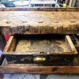 Solid oak carpenter's workbench