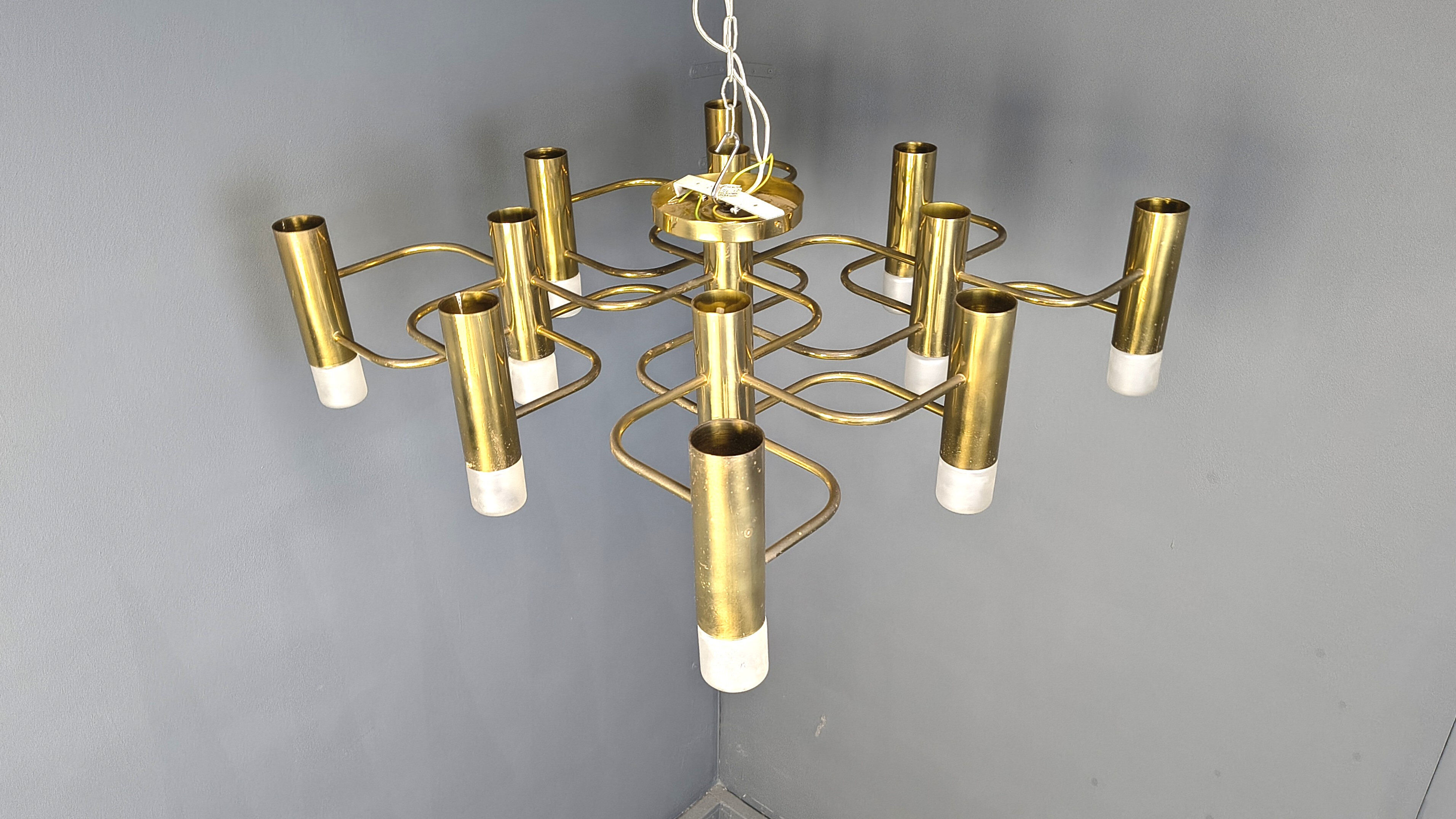Mid century Sciolari chandelier with 13 lightpoints