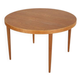 Table à manger ronde restaurée par Villy Schou Andersen / chêne / design danois moderne des années 1960 / 1970