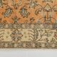 Tapis vintage à motifs floraux orange et noirs