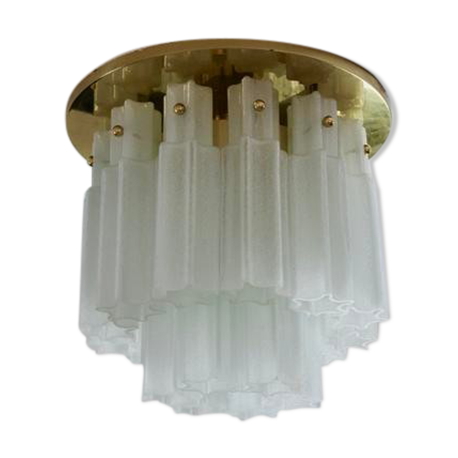 Star recessed plastered plastered in brass and frosted glass Glash-tte Limburg