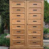 Armoire de notaire en chêne brut massif, 1920