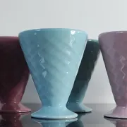 Coupes à glace vintage en céramique