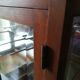 Paire de vitrines en noyer art deco