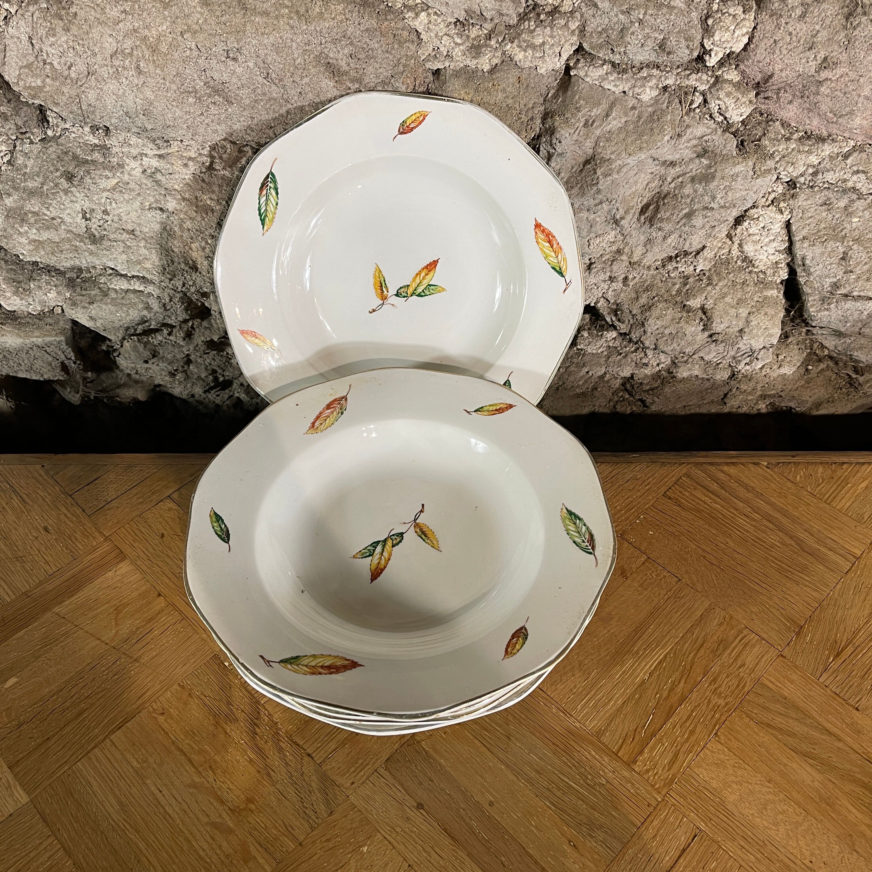 Series of 6 hollow plates DIGOIN / NEMOURS