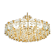 Brass and crystal chandelier, Sciolari design by Palwa, Germany, 1970s.
