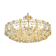 Brass and crystal chandelier, Sciolari design by Palwa, Germany, 1970s.