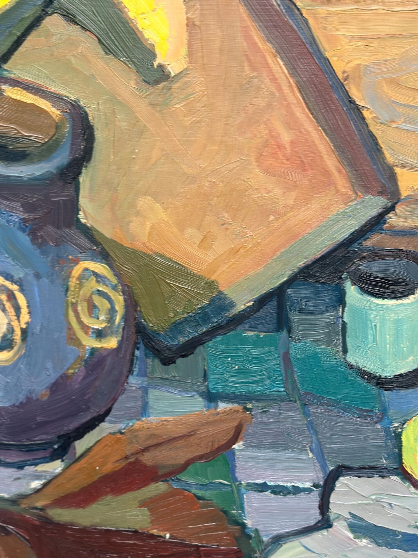 Oil on Panel – “Still Life with Jug and Bottles” by Martin Lindberg
