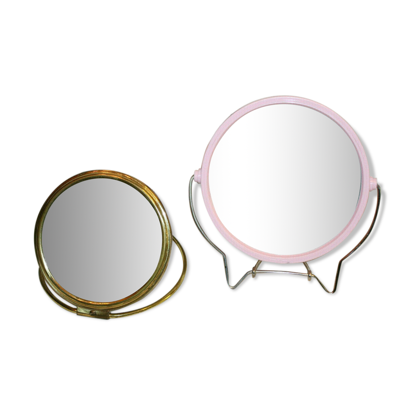 Round mirrors (diameter: 11cm and 13.5cm)