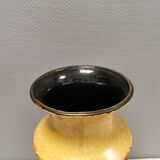 Huge floor vase from west germany, in yellowish glaze.