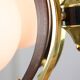 Mid-Century Modern Italian Brass and Opaline Chandelier