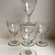 Lot of 5 small 50s/60s crystal glasses