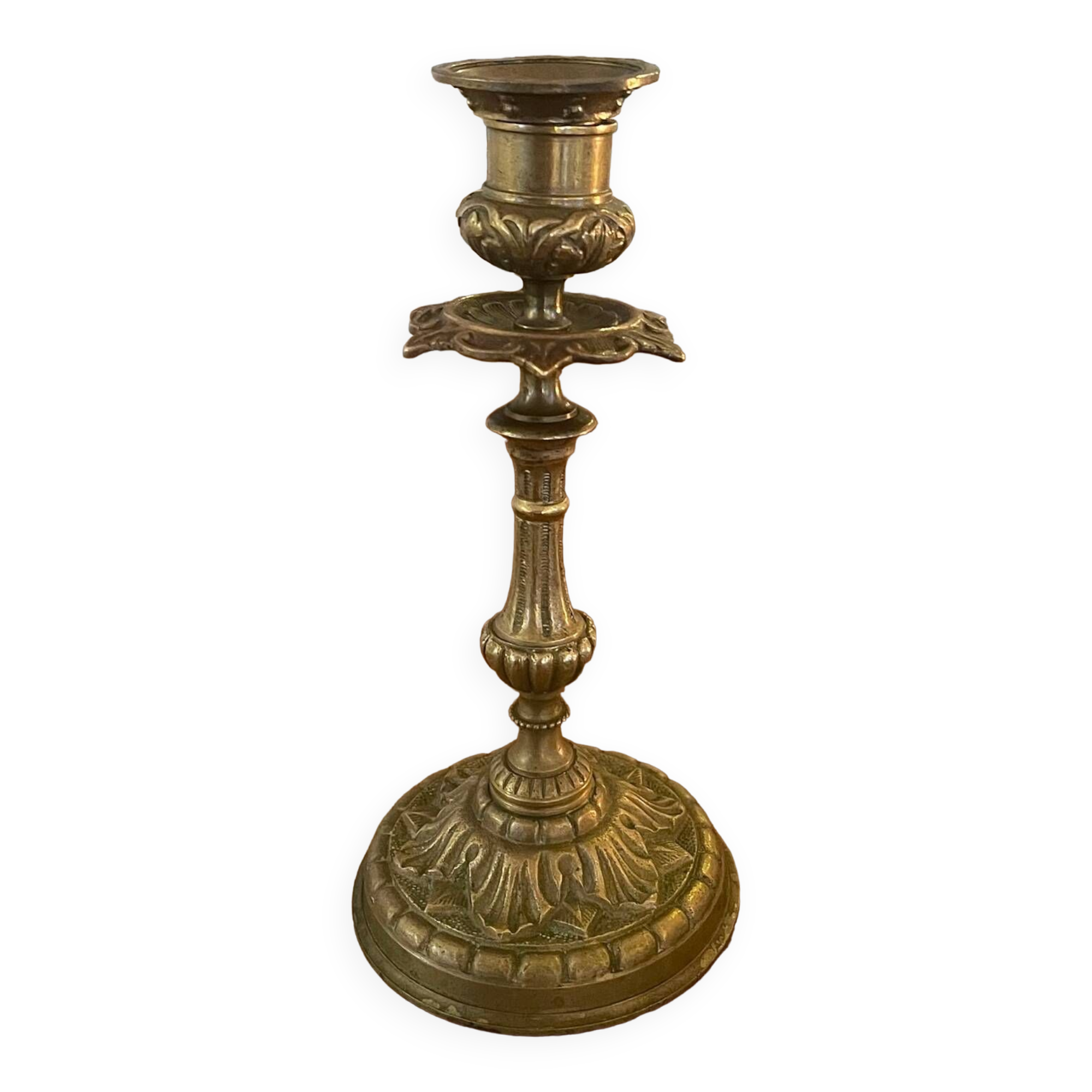 Old bronze candle holder