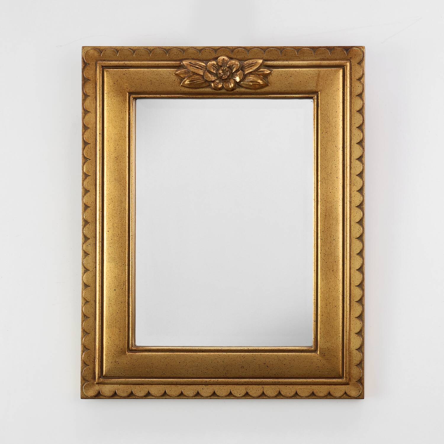 20th Century rectangular Deknudt Gilt Resin Mirror, Belgium