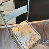 Pair of industrial bistro chairs