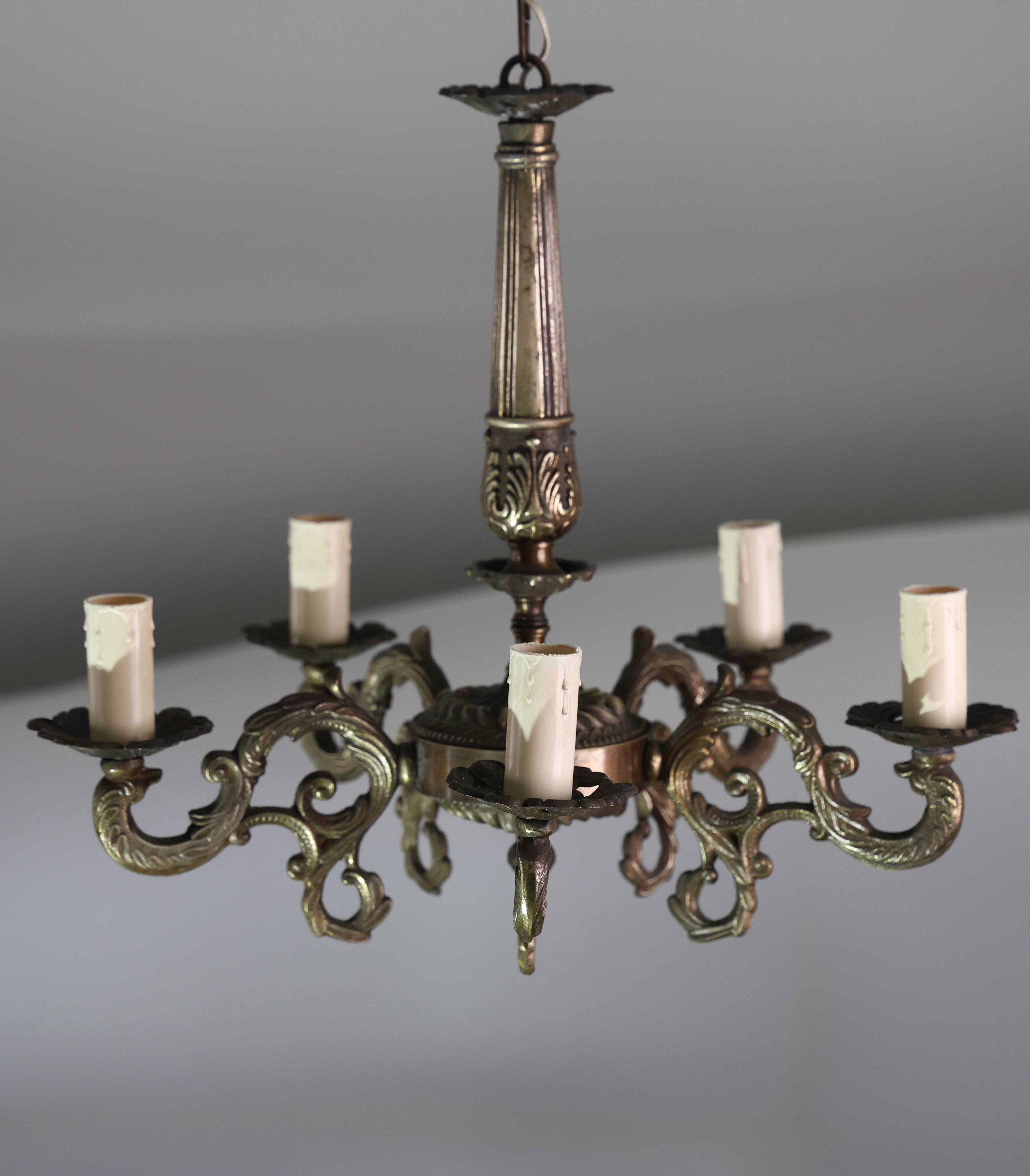 Fascinating Vintage Brass chandelier, 1960s