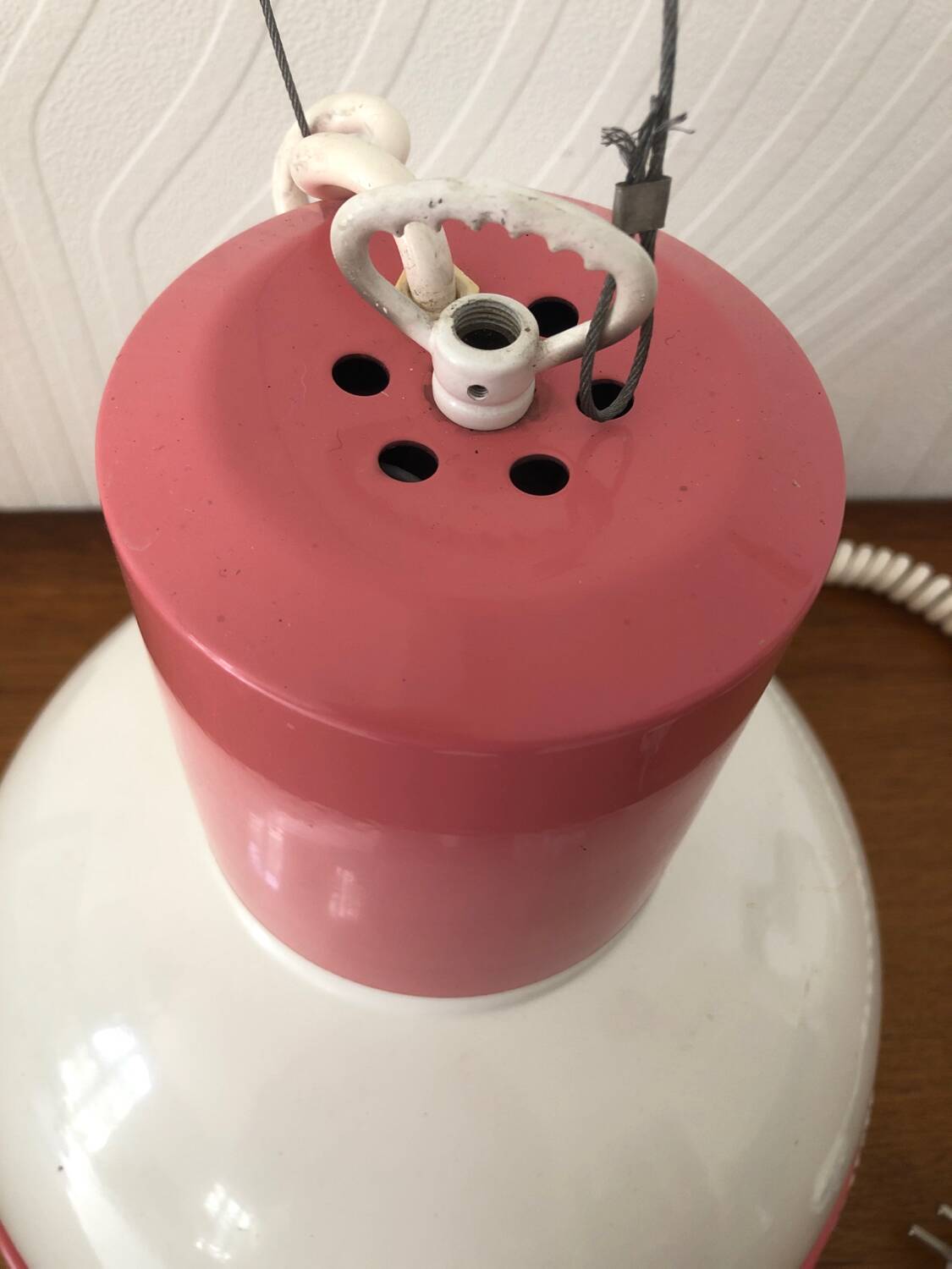 Vintage pink Cubi Spot industrial pendant light