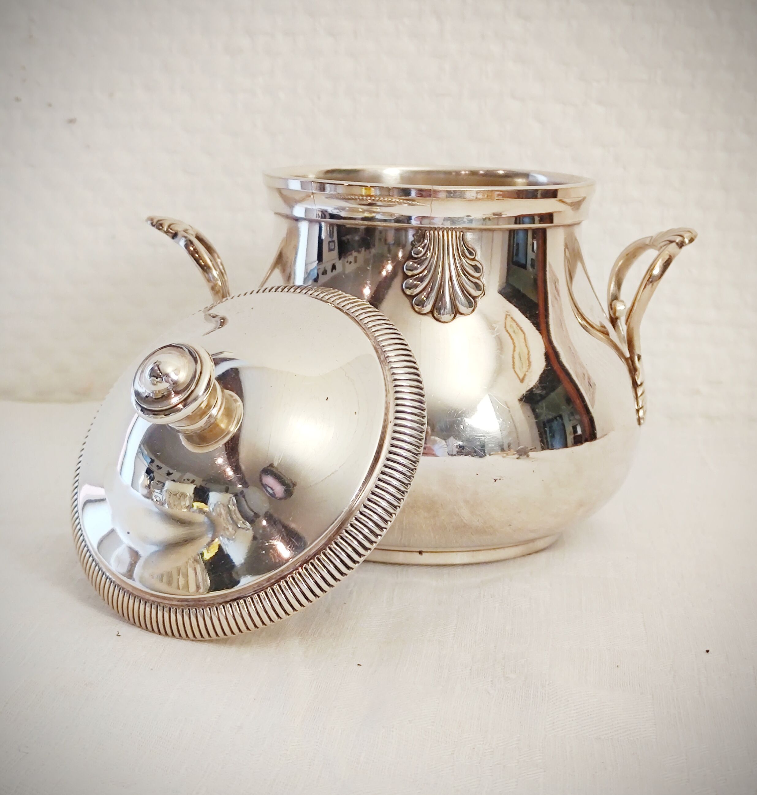 Antique silver metal coffee service
