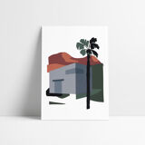 Palm tree - art print (A4) signed ACKEOGH