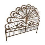Tête de lit en rotin peacock