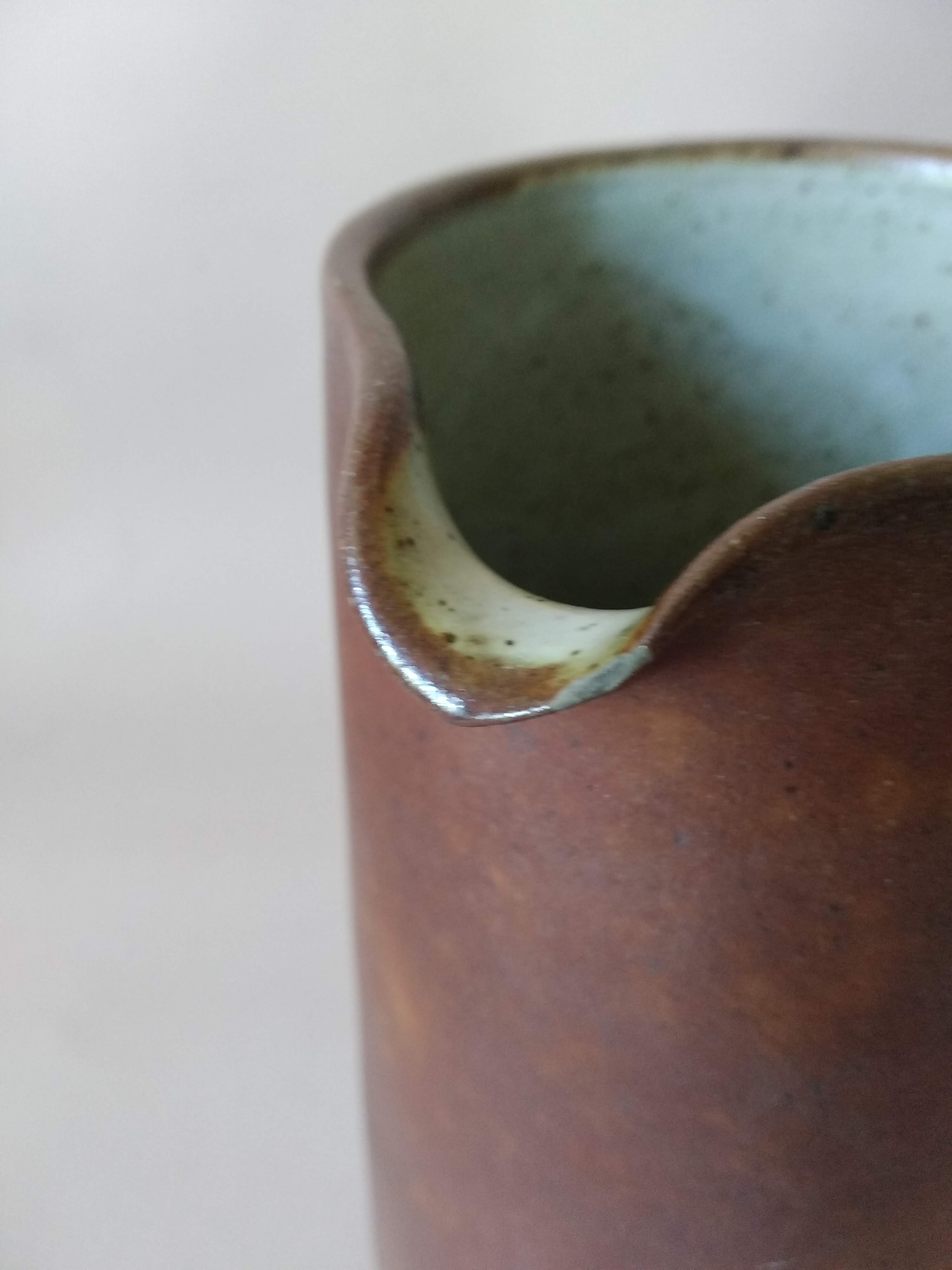 Service orangeade artisanal stoneware vintage 70