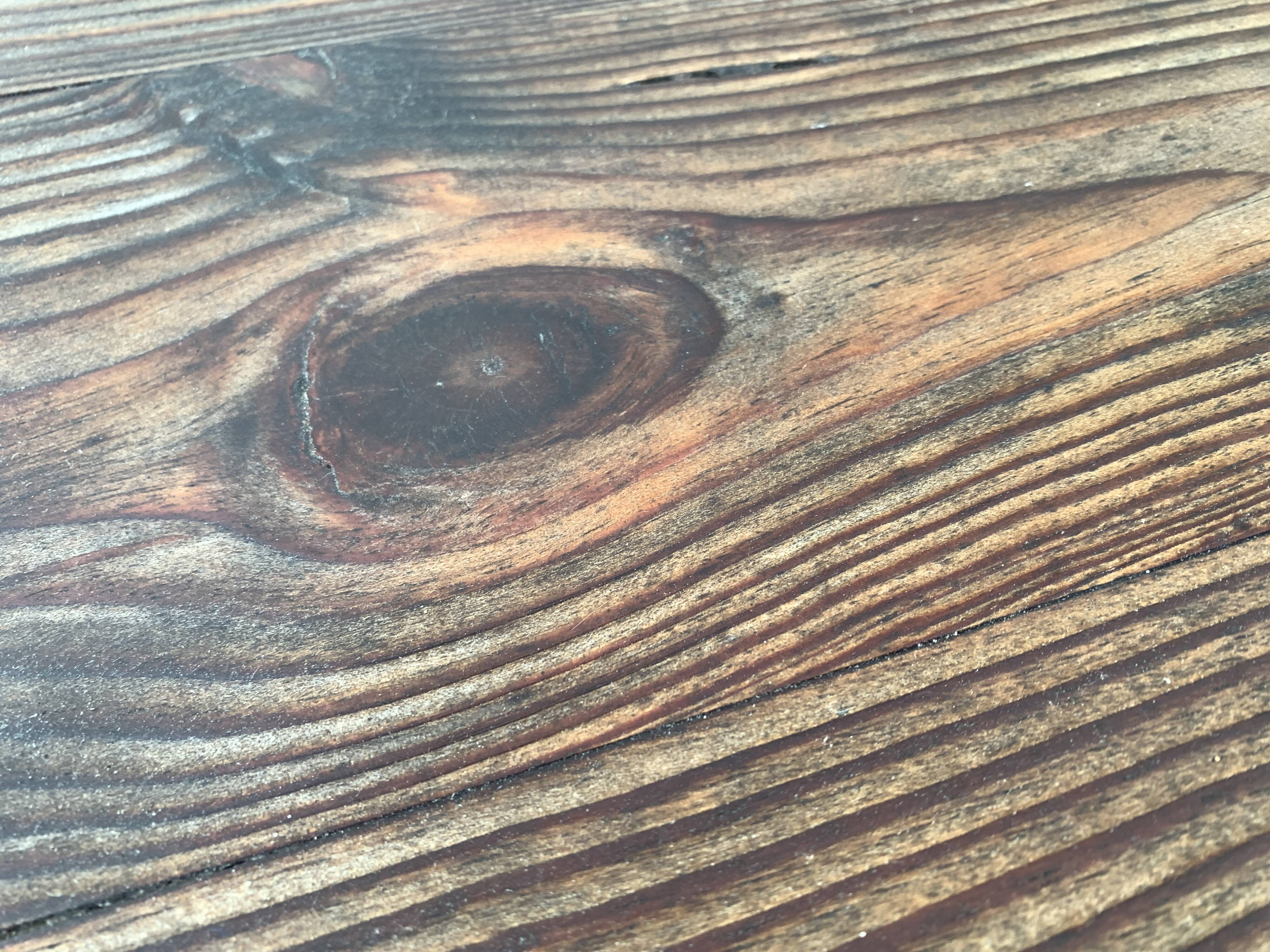 Antique farmhouse coffee table, wooden tripod