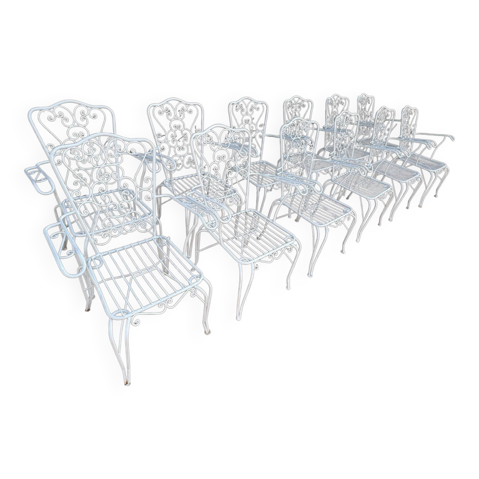 Provençal wrought iron armchairs from the 1960s