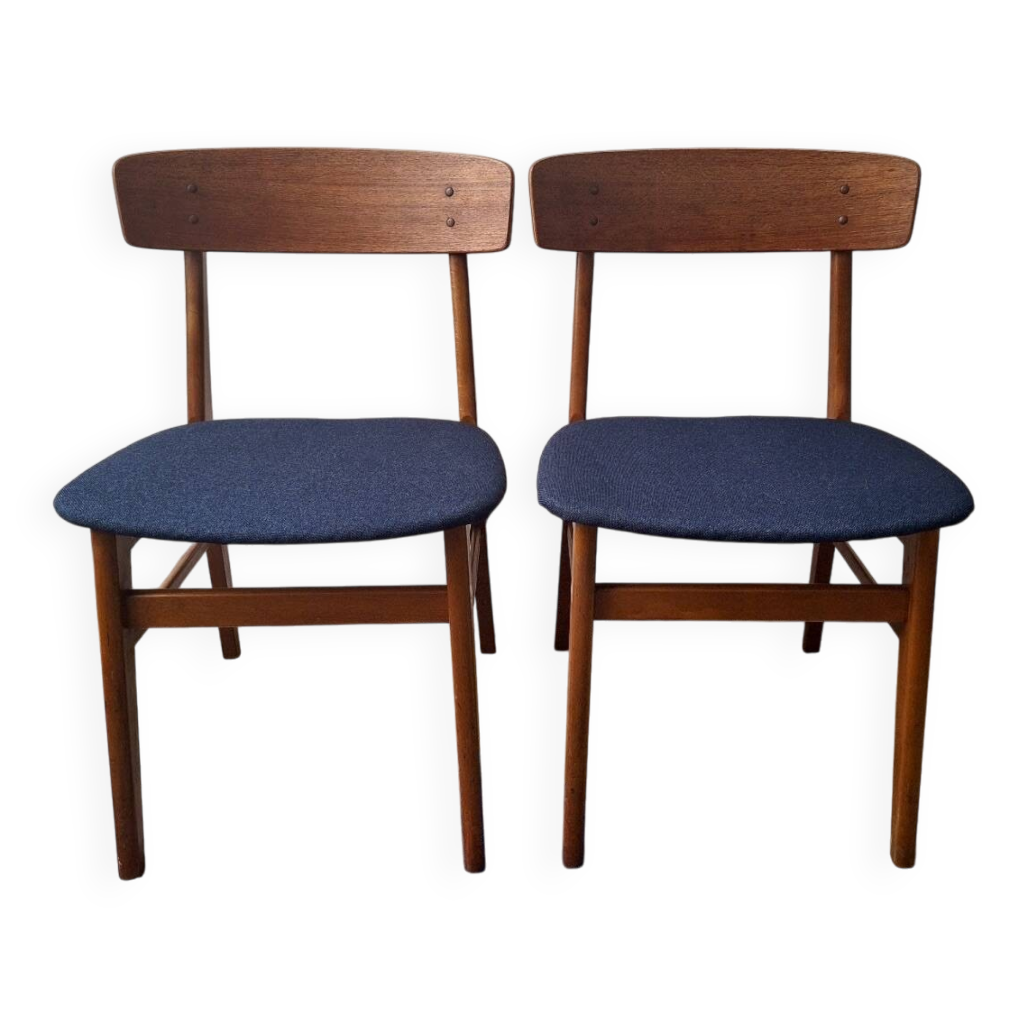 Mid century pair of Danish teak dining chairs, 1960s