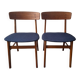 Mid century pair of Danish teak dining chairs, 1960s