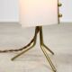 Mid-Century Italian Plastic and Brass Table Lamp