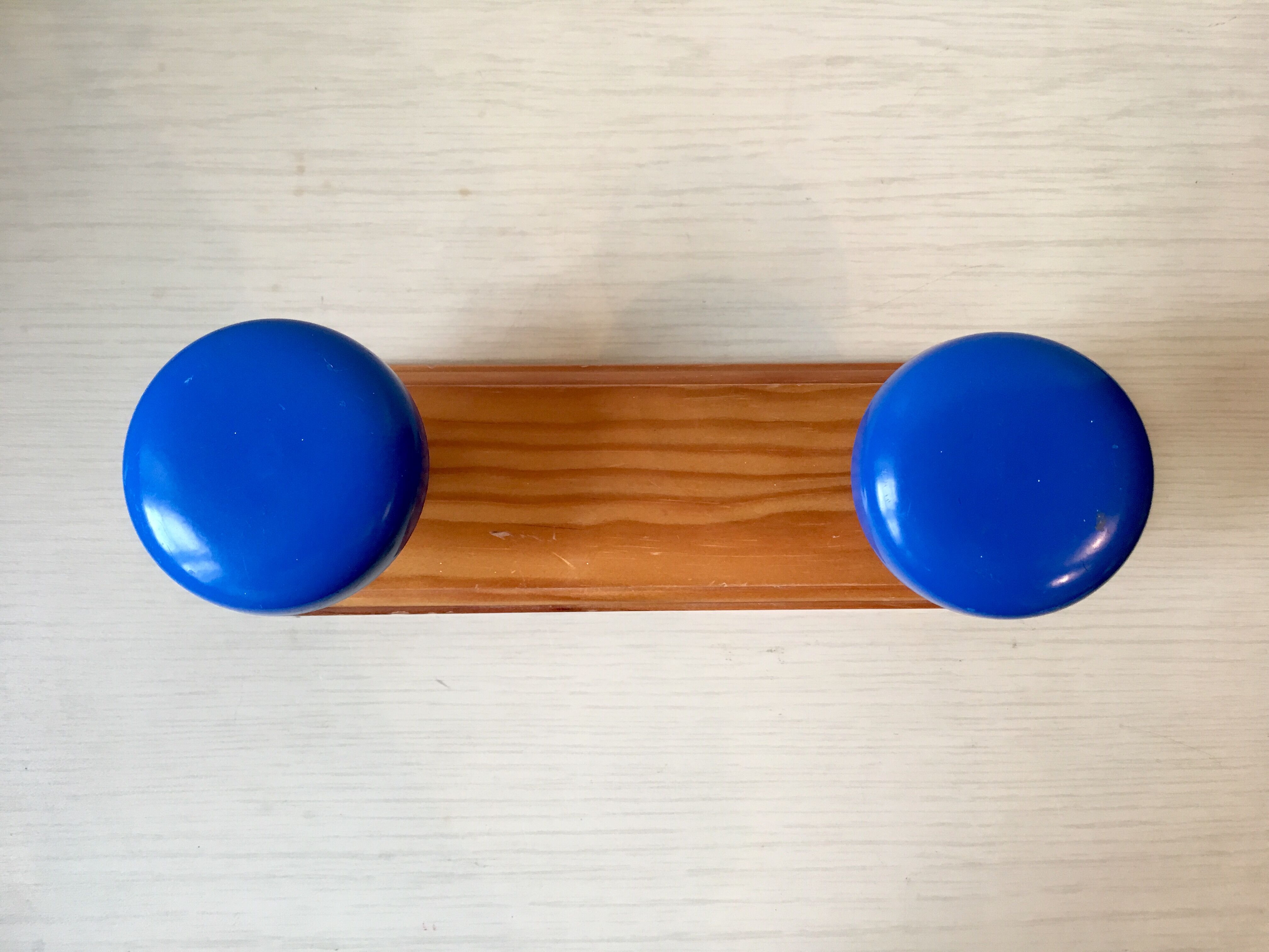 Portemanteau vintage bois et acier années 80