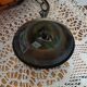 Antique stained glass and bronze pendant light