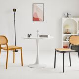 Chaise coloré aspect cannage rétro