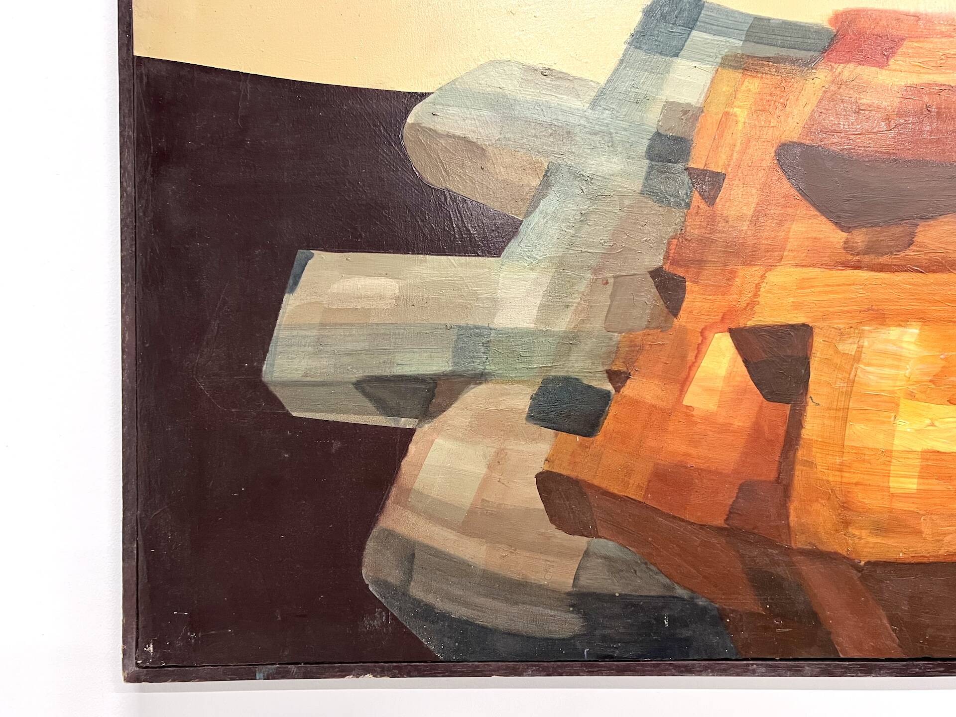 Modernist diptych, oil on canvas