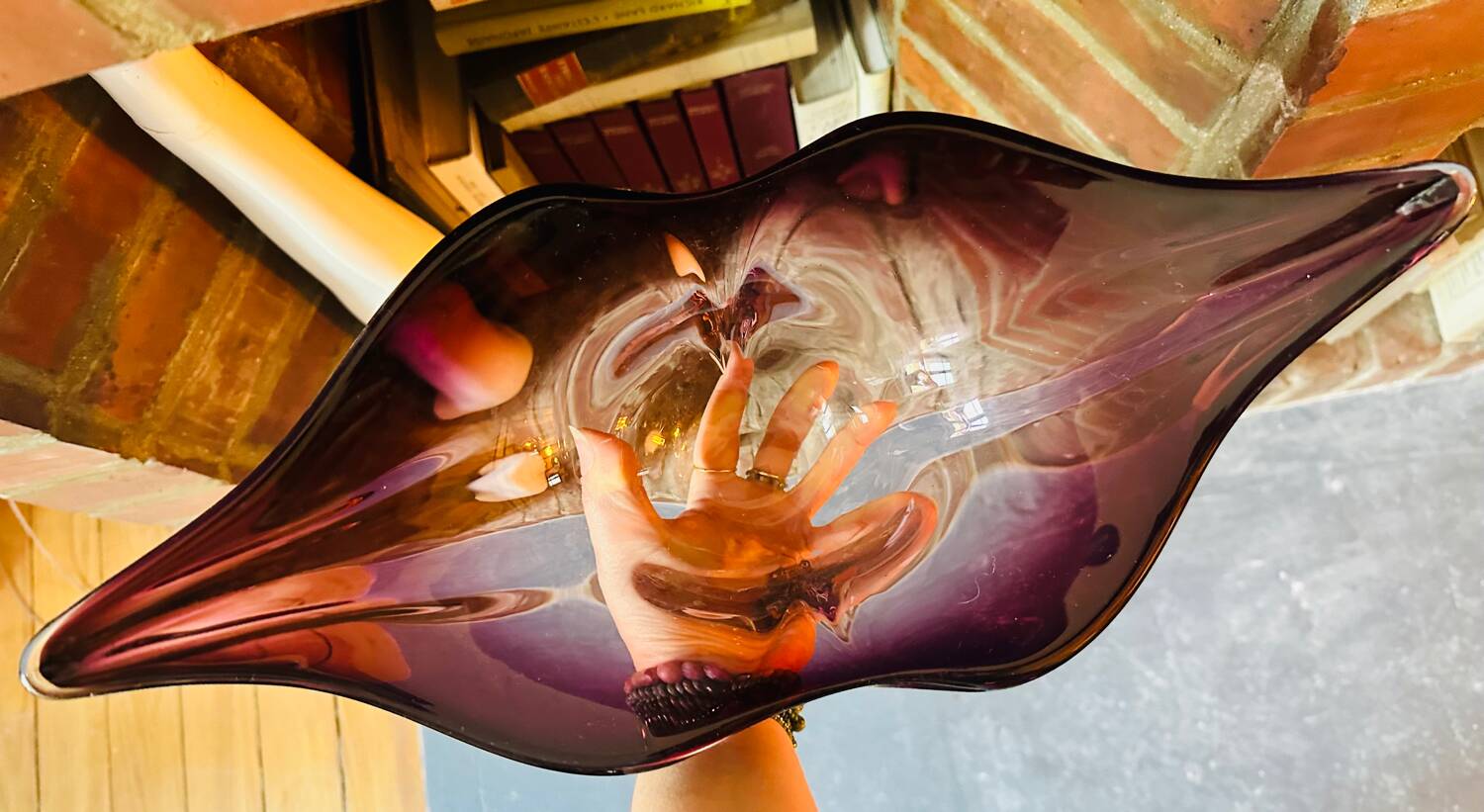 Vintage 70s Murano fruit bowl